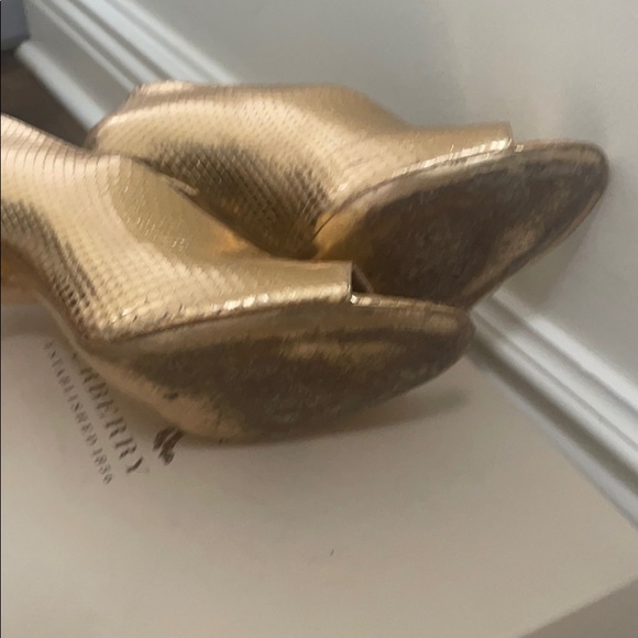 Burberry Metallic Snake Peep-Toe Runway Pump - Picture 4 of 7